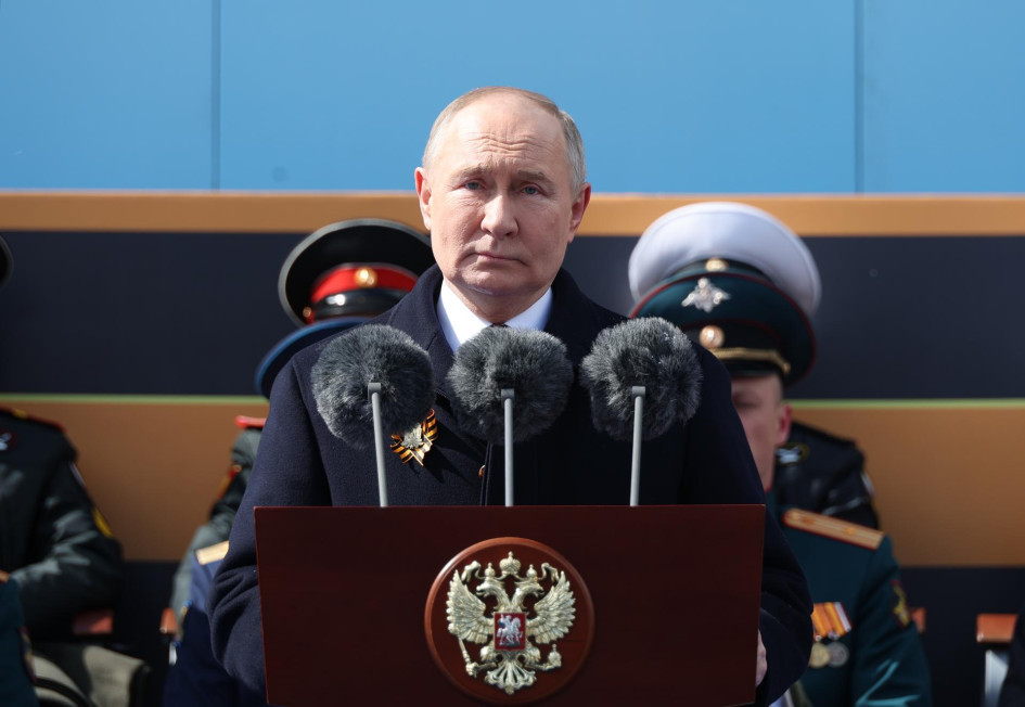 El presidente ruso, Vladimir Putin, pronunció un discurso durante un desfile militar el Día de la Victoria, que marca el 79.° aniversario de la victoria sobre la Alemania nazi en la Segunda Guerra Mundial, en Moscú.