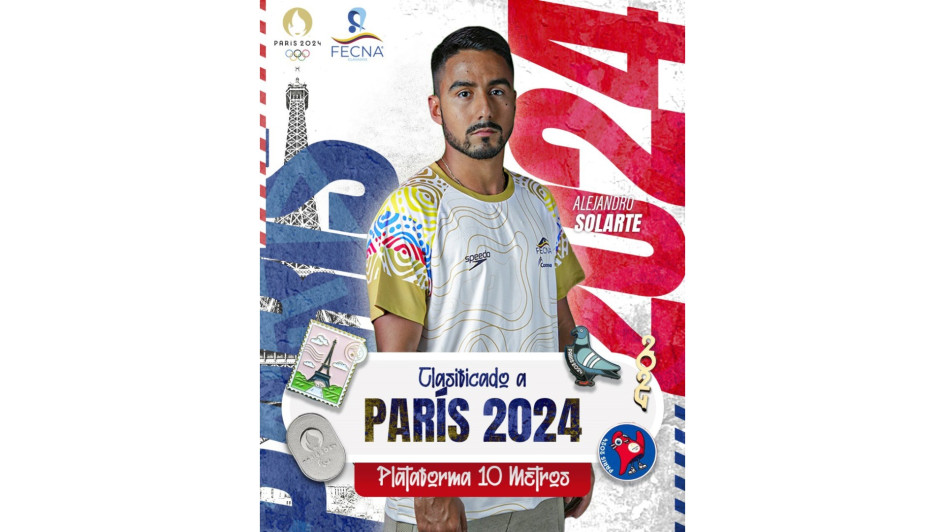 El clavadista Alejandro Solarte, de 22 años, será el atleta número 72 de la delegación colombiana en los Juegos Olímpicos de París.