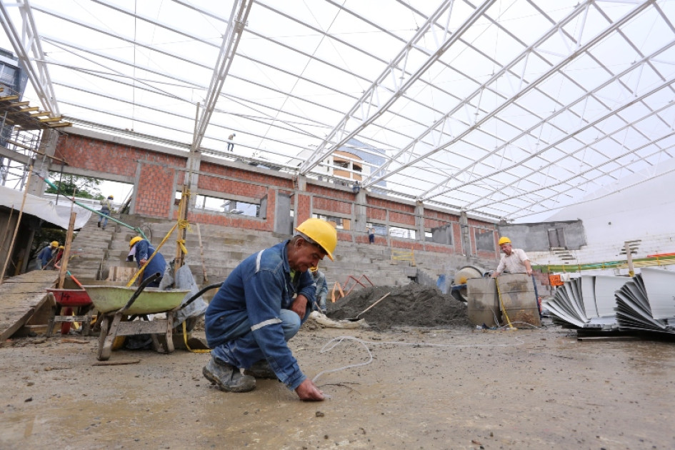 El Coliseo Mayor está en el 74%, según los datos proporcionados esta semana a la Comisión Regional de Moralización de Caldas. Debe estar listo para los I Juegos Nacionales Juveniles.