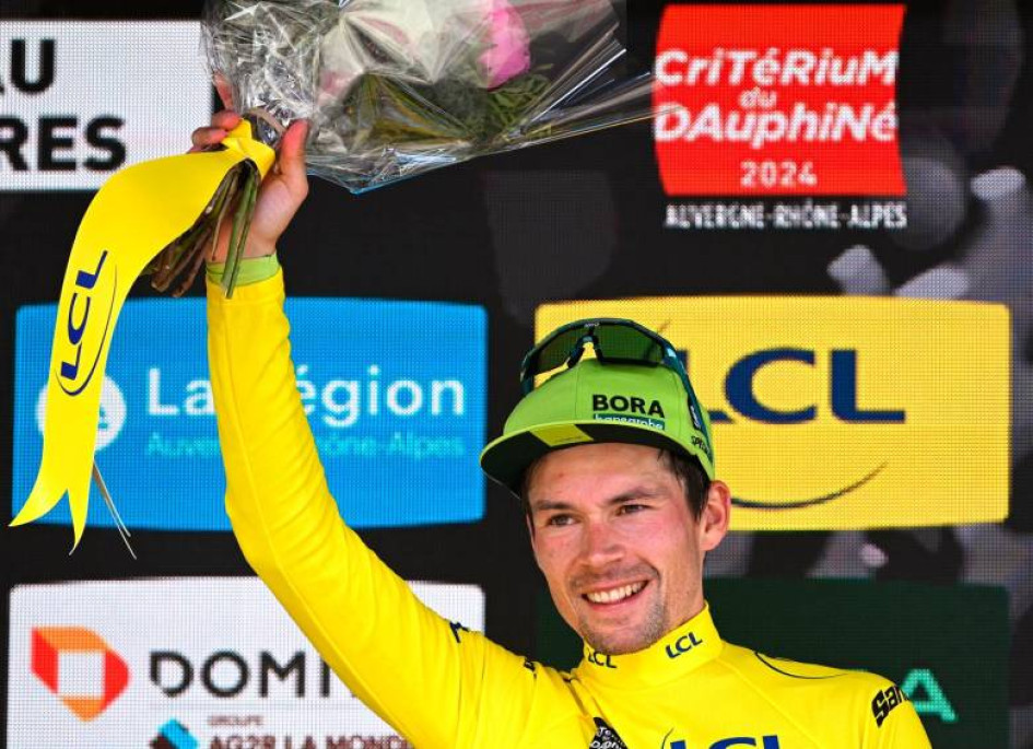 El esloveno Primoz Roglic logró su segundo título del Critérium de Dauphiné.