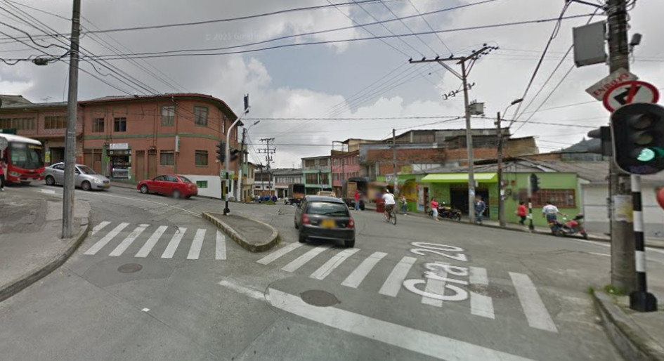 Sitio en donde ocurrió el accidente.