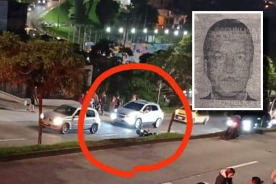La moto quedó en el otro carril tras atropellar a Miguel Abraham Cárdenas Ceballos.