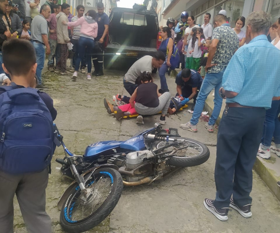 Este es el accidente de tránsito en el que atropellaron a un adulto mayor en Neira (Caldas).