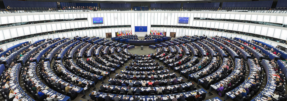 El hemiciclo del Parlamento Europeo en Estrasburgo, Francia