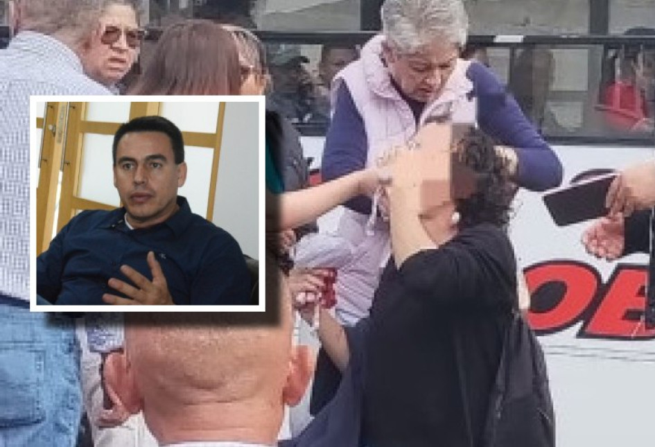 La persona afectada el pasado jueves en la Plaza de Bolívar fue auxiliada por transeúntes.