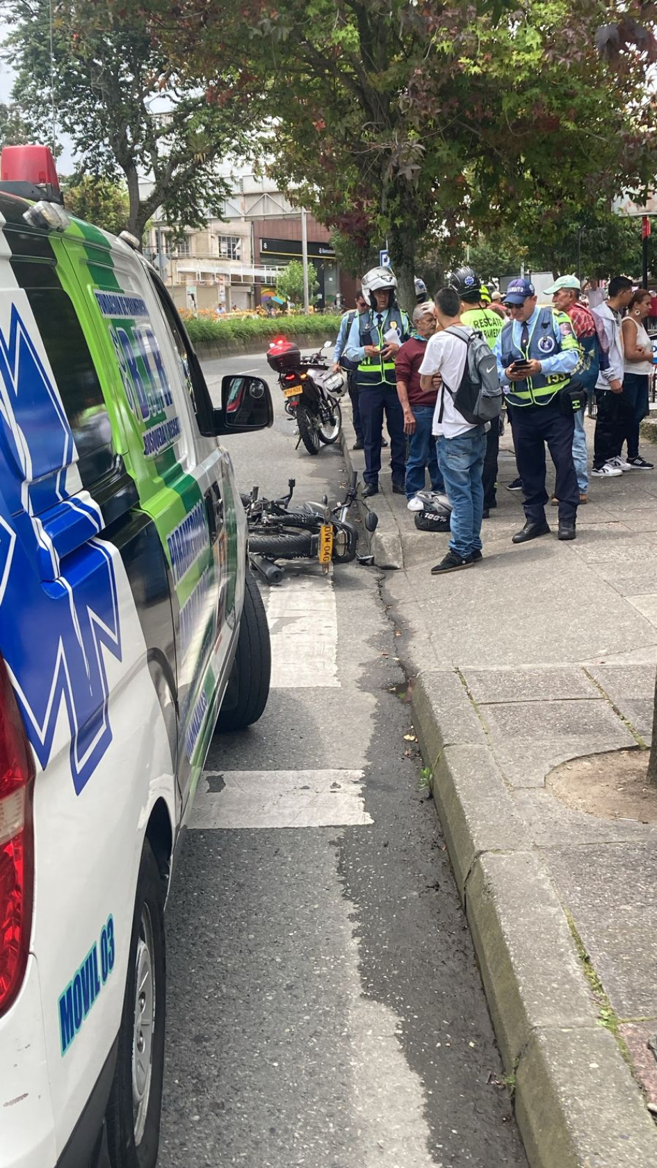 Uno de los dos accidentes.