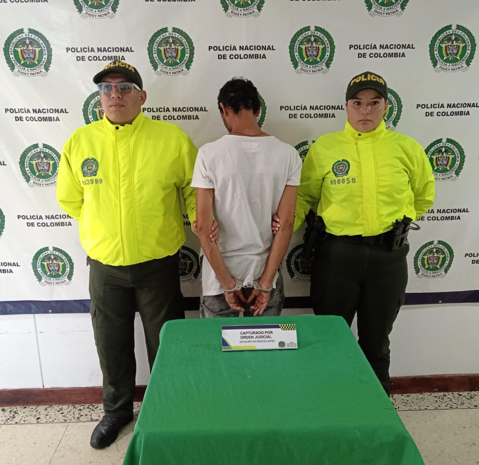 Uno de los detenidos.