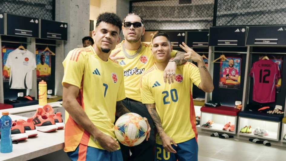 De izq. a der., Luis Díaz, Ryan Castro y Juan Fernando Quintero.