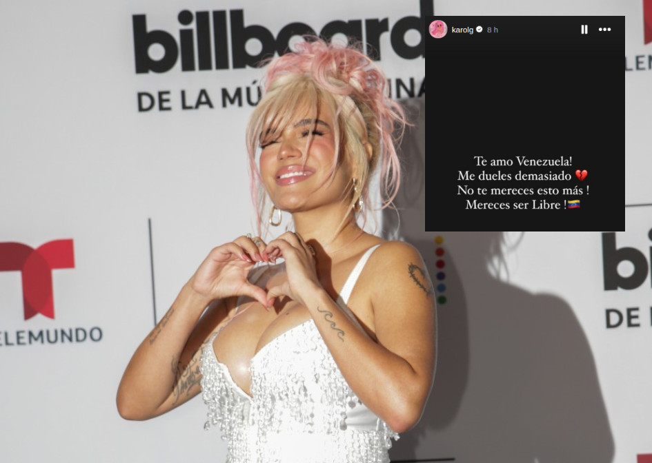 La cantante paisa Karol G se manifestó en redes sociales sobre las elecciones que dieron como ganador en Venezuela al presidente Nicolás Maduro. Juanes, Maluma y Carlos Vives también lo hicieron.
