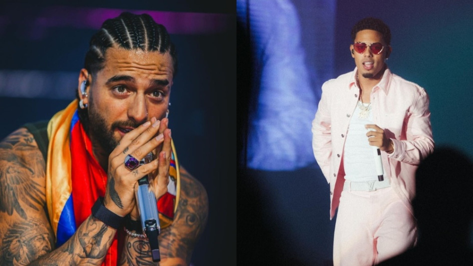 El colombiano Maluma y el puertorriqueño Myke Towers.