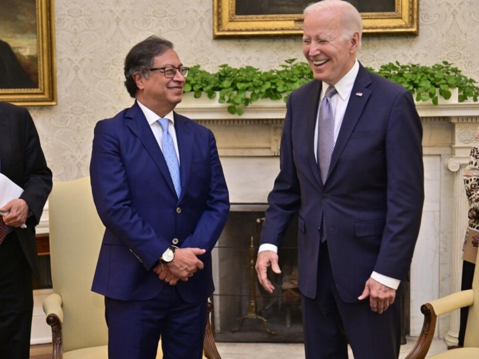 Reunión del presidente Gustavo Petro con su homólogo estadounidense, Joe Biden, en abril del año pasado. El Departamento de Estado publicó un informe sobre el clima de inversión de Colombia en el que aseguró que "la corrupción se mantiene como un reto significativo".