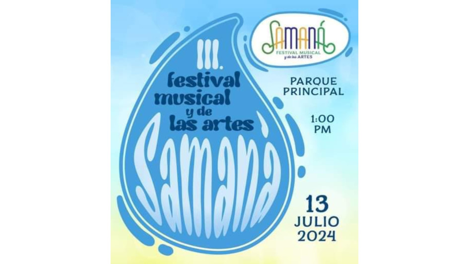 El tercer Festival Musical y de las Artes se realizará mañana en la plaza principal de Samaná.