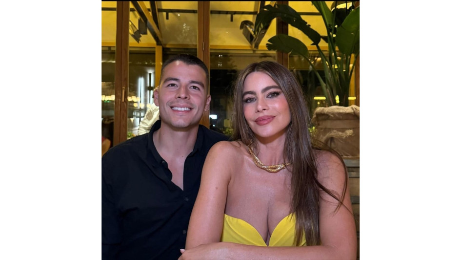 Sofía Vergara con su hijo Manolo. 