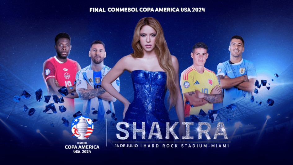 Esta es la imagen con la que Conmebol anunció que la cantante barranquillera Shakira se presentará en la final de la Copa América.