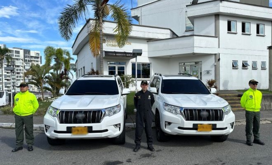 Las camionetas recuperadas en Pereira están avaluadas en $700 millones.