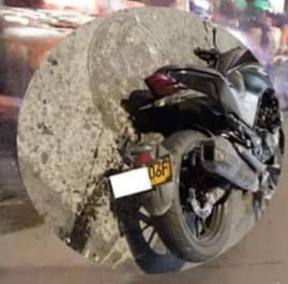 Esta es la moto involucrada en el accidente.