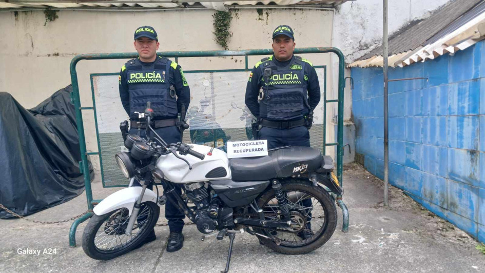 La moto recuperada.
