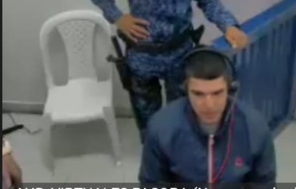 Foto| LA PATRIA David Fernando Díaz Cañas escuchó la sentencia desde la cárcel de Pácora.