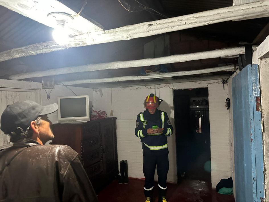 Una vivienda afectada por las fuertes lluvias en San Daniel (Pensilvania).