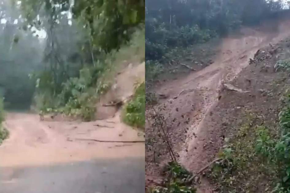 Deslizamiento en vía de Viterbo Caldas