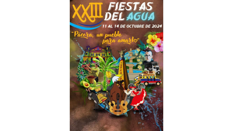 El afiche oficial de las Fiestas del Agua 2024. 