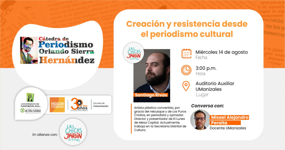 A partir de las 3:00 p.m. en el auditorio  auxiliar de la Universidad de Manizales. 