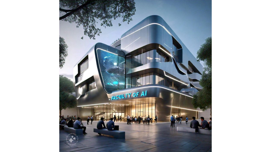 El redactor le preguntó a Meta IA por imágenes de cómo sería un edificio para la Facultad de IA de la Universidad de Caldas y el resultado fueron varias fotografías como estas, lo que demuestra que esta tecnología es todo un mundo por explorar.