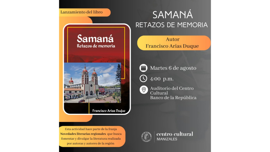 Participe del lanzamiento del libro en Manizales.