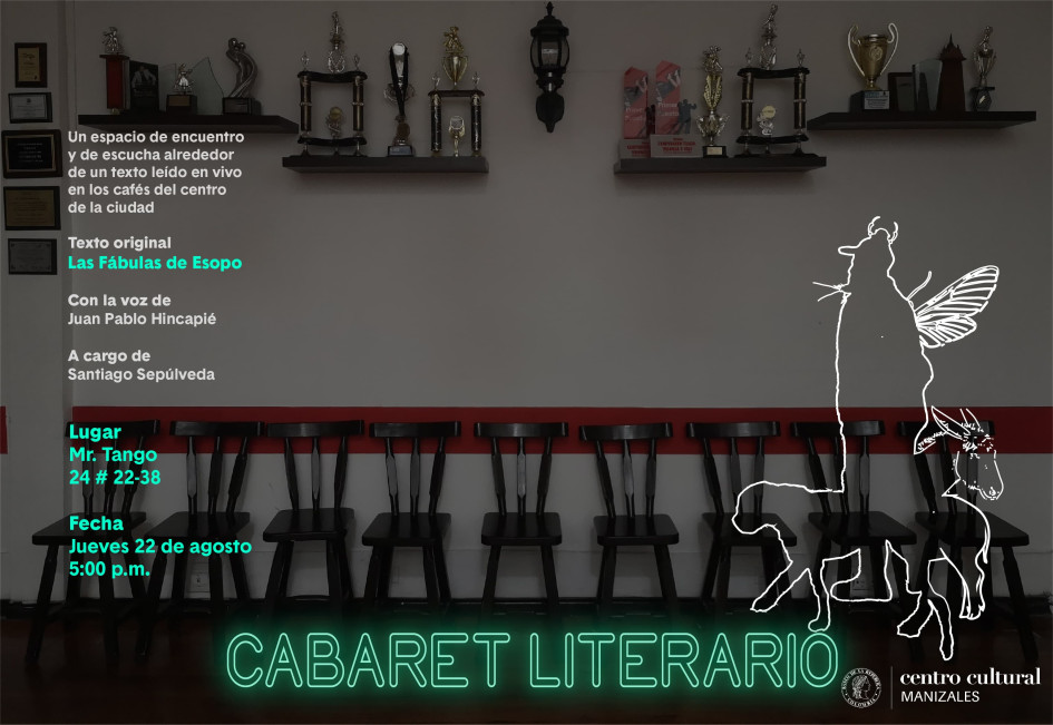 Asista a la sesión de Cabaret Literario en un café de Manizales 