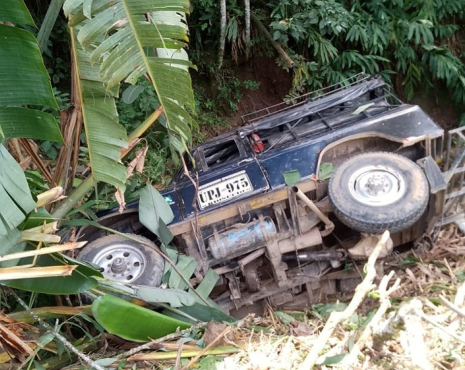 El accidente de este viernes en zona rural de Riosucio. 