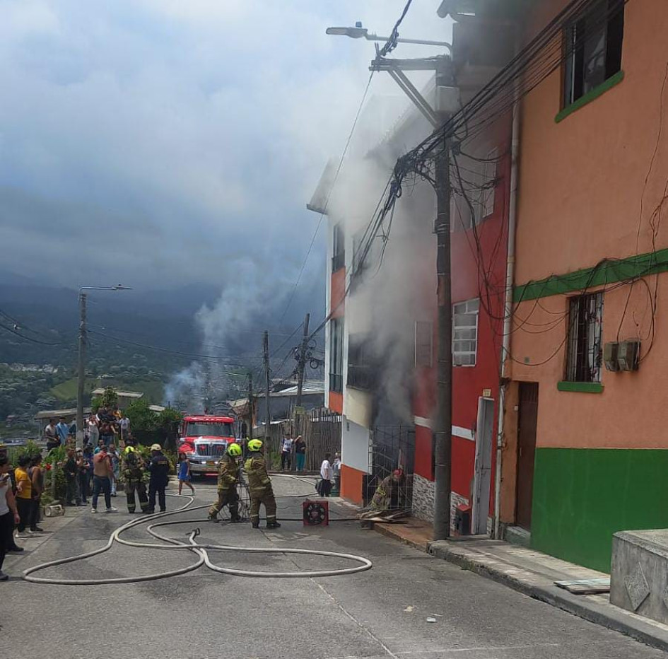 El incendio. Foto de Bomberos.