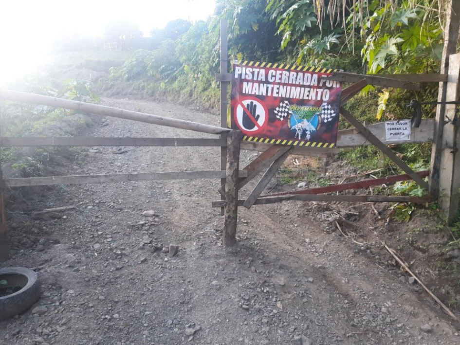 Este es el predio donde practican motocrós. Comunidad de este sector de La Floresta, en Villamaría, está incómoda por el ruido.