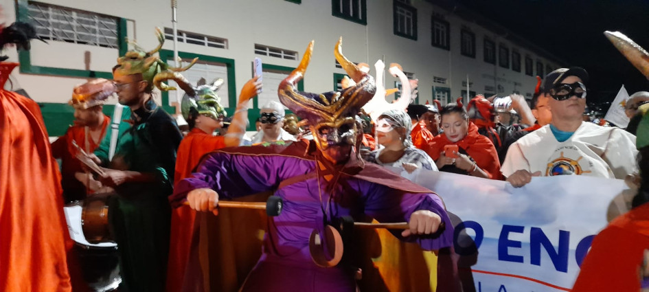 Participantes del desfile del Primer Gran Decreto este sábado en Riosucio.