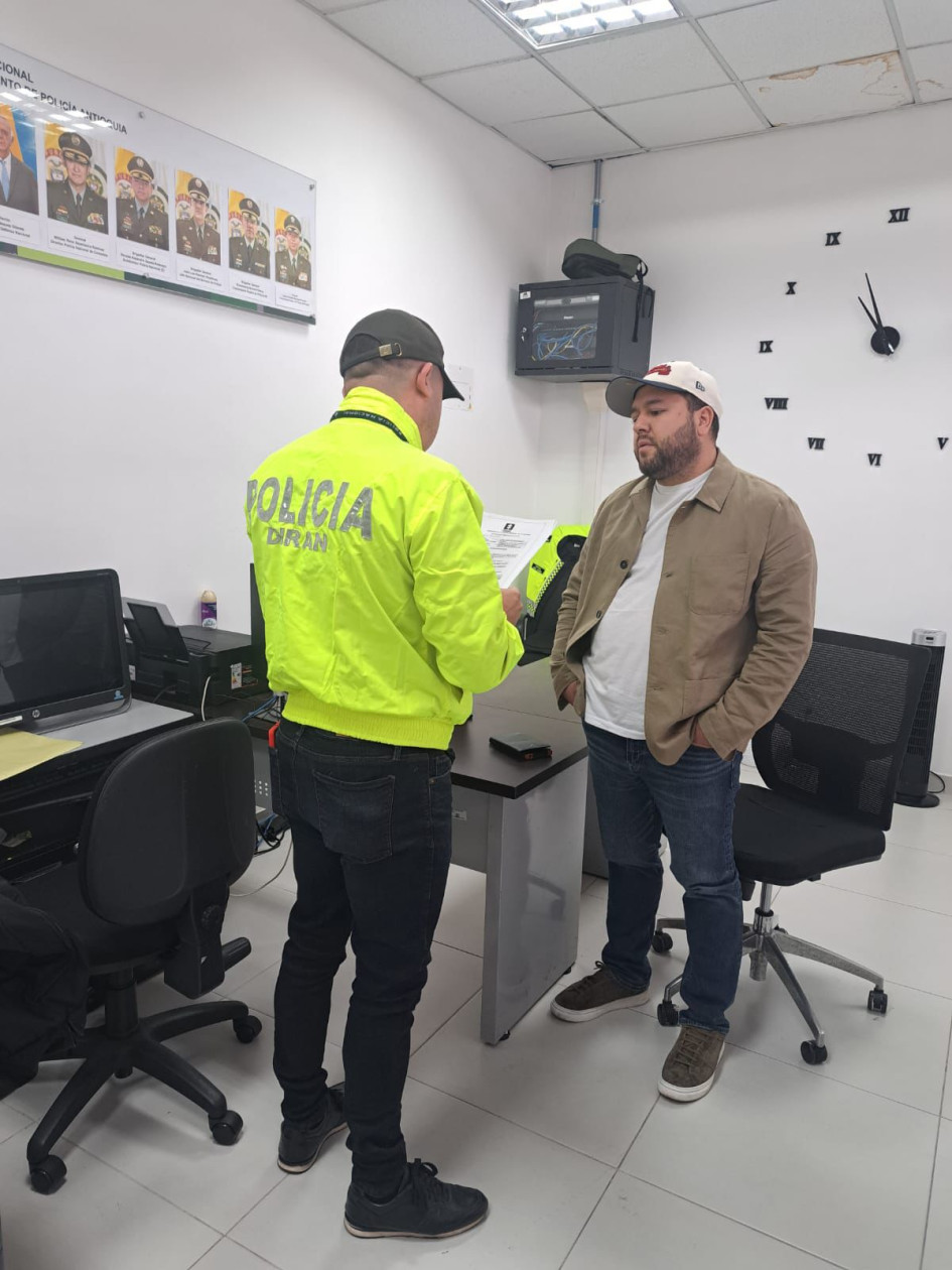 El detenido, foto de Policía Antinarcóticos.