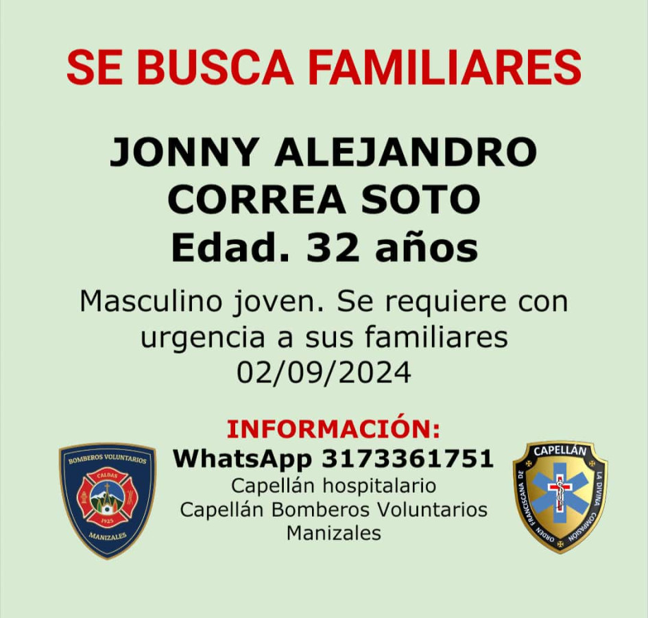 Buscan familia