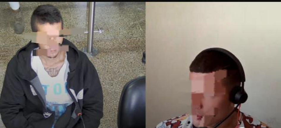 El Menor y su víctima, en la audiencia.