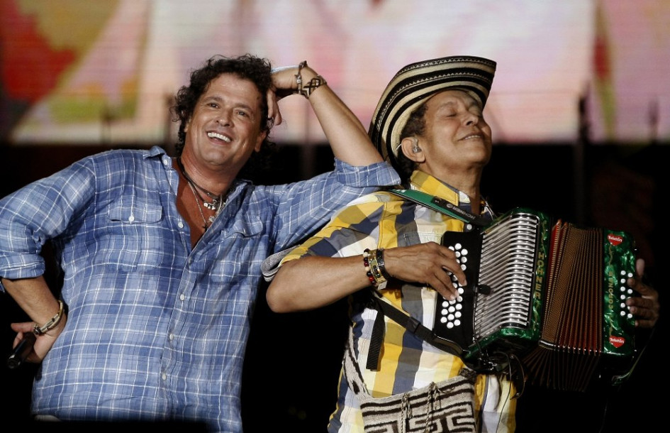 Carlos Vives y su inseparable compañero, Egidio Cuadrado. 