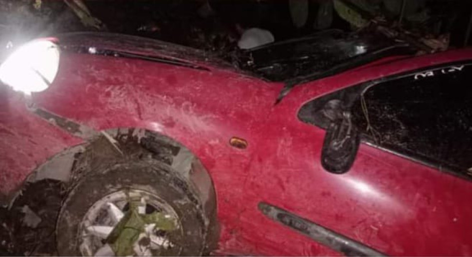 El vehículo accidentado. Foto Jorge Iván Castaño