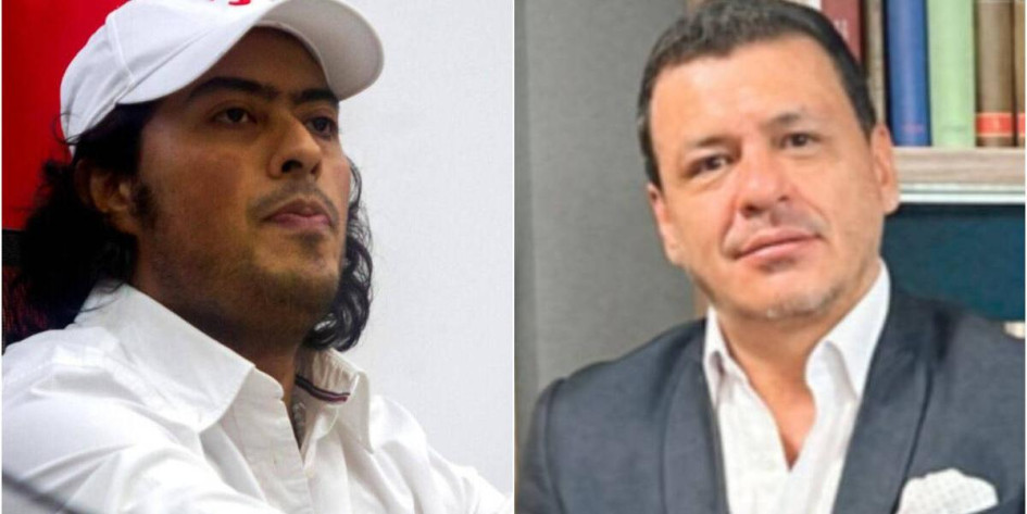 Nicolás Petro (izq.) y el que era su abogado, Diego Henao.