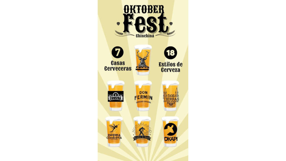 Se volvió costumbre que cada fin de semana en Chinchiná programen actividades artísticas y culturales gratuitas para el entretenimiento de propios y extraños. Este sábado y domingo se llevará a cabo el Oktoberfest o fiesta cervecera.