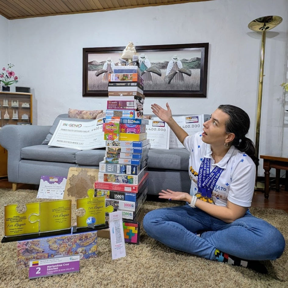 Unos 300 rompecabezas conforman la actual colección de Mariandrea.