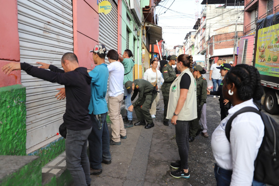 El operativo se efectuó el pasado jueves en la Galería de Manizales.