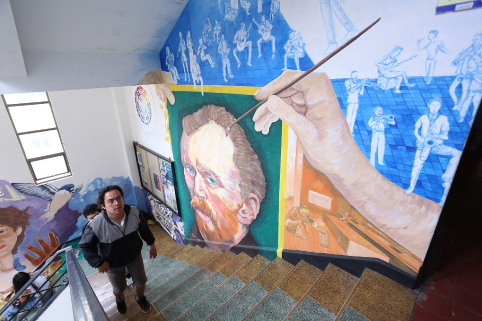 Así lucen las escaleras del Palacio de Bellas Artes. 