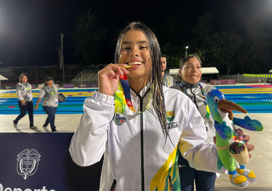 Nicoll Agudelo Jiménez, medalla de oro para Caldas en paranatación.