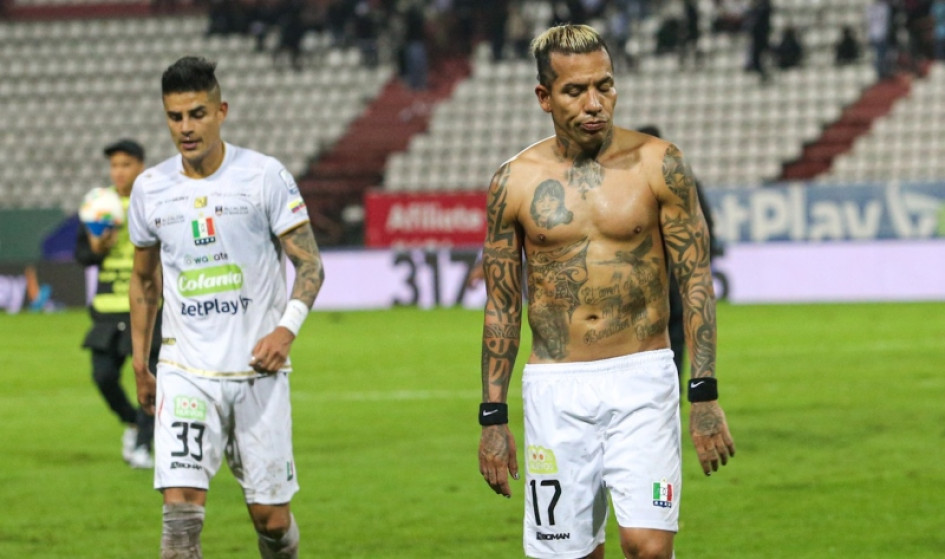 Fue un partido pobre ofensivamente para el Once Caldas. El equipo empató 0-0 con el Deportes Tolima en el inicio de los cuadrangulares. Acá, Dayro Moreno y uno de sus tantos lamentos.