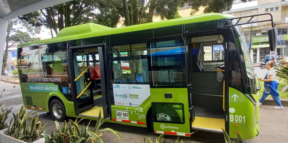 El bus eléctrico que se unirá a la flota del transporte público en Armenia (Quindío).