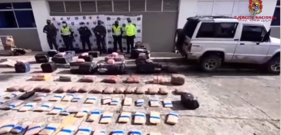 La droga encontrada en un cañaduzal.