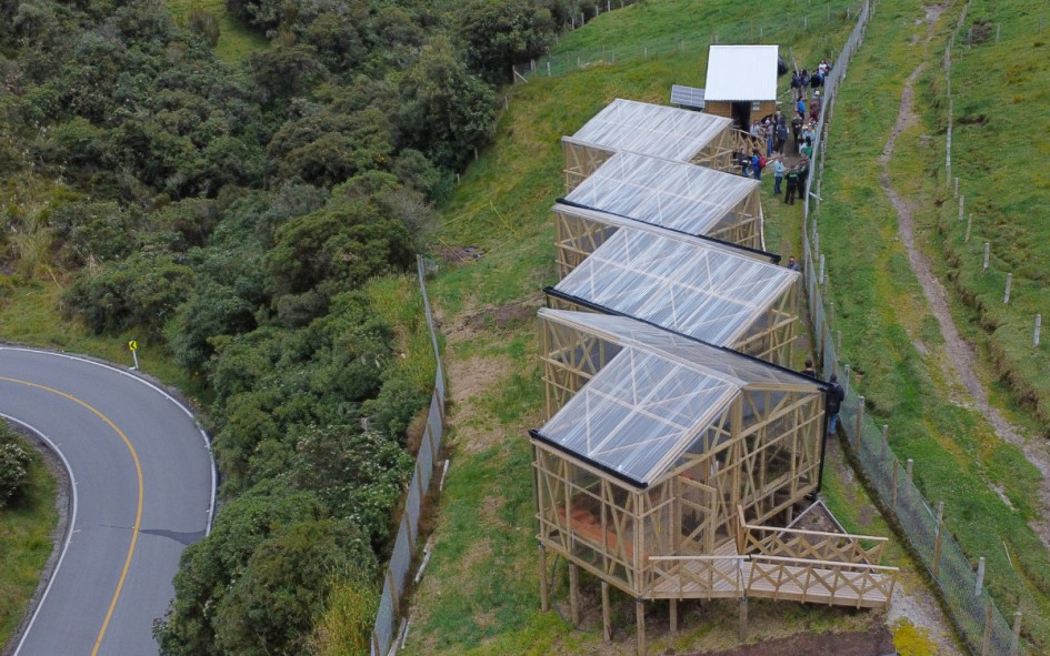 Vista aérea del vivero de alta montaña de Vivo Cuenca Torrecitas