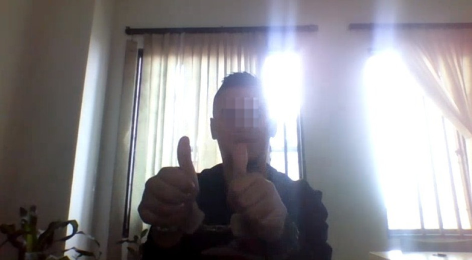 Brayan se despidió feliz luego de oír que lo dejarían libre.