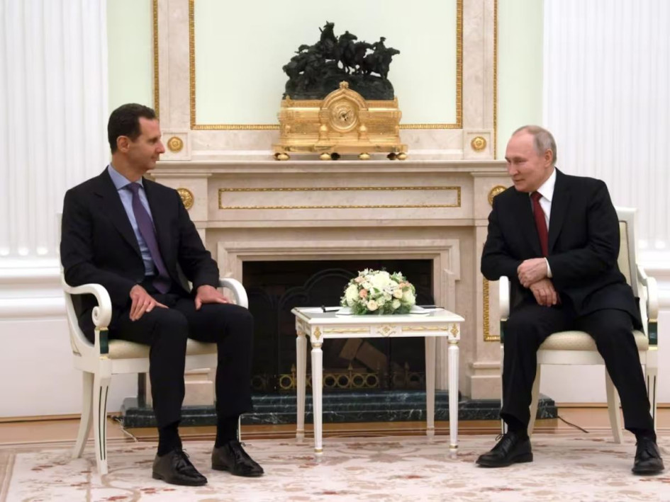 Bachar al Asad reunido con Vladímir Putin, presidente de Rusia.
